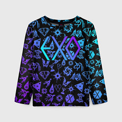 Лонгслив детский EXO K-POP LogoBombing, цвет: 3D-принт
