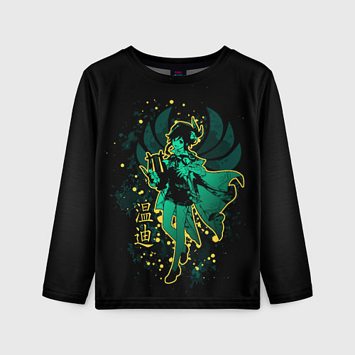 Детский лонгслив GENSHIN IMPACT, ВЕНТИ / 3D-принт – фото 1