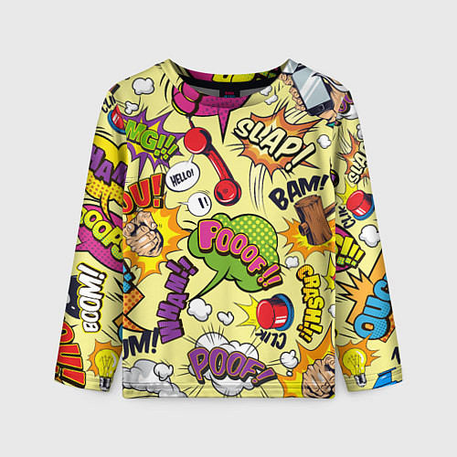 Детский лонгслив Комикс / 3D-принт – фото 1