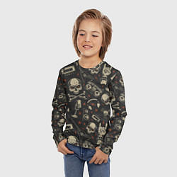 Лонгслив детский Рок-музыка, цвет: 3D-принт — фото 2