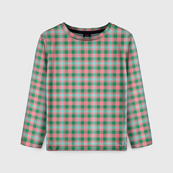 Лонгслив детский Узор в клетку, цвет: 3D-принт