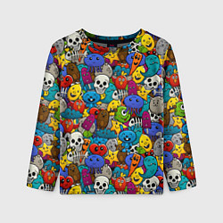 Лонгслив детский Граффити, цвет: 3D-принт