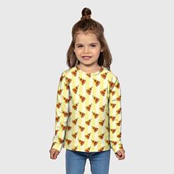 Лонгслив детский Кусочки Пиццы, цвет: 3D-принт — фото 2