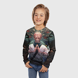 Лонгслив детский МАГИЧЕСКАЯ БИТВА SUKUNA, цвет: 3D-принт — фото 2