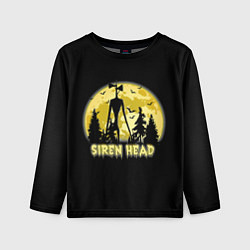 Лонгслив детский Siren Head Yellow Moon, цвет: 3D-принт