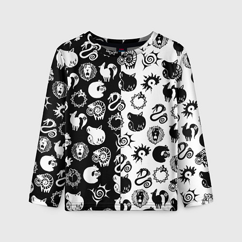 Детский лонгслив ЭМБЛЕМЫ МАГИЧЕСКАЯ БИТВА JK / 3D-принт – фото 1