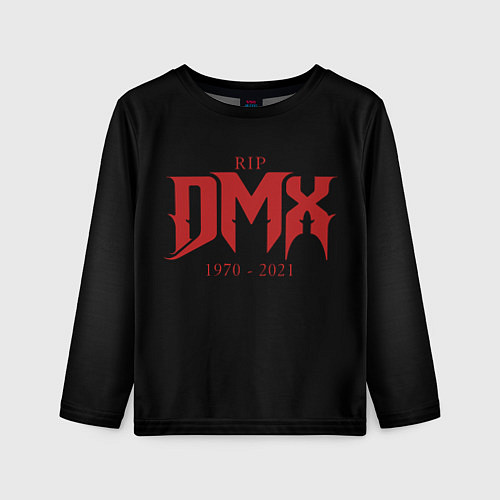 Детский лонгслив DMX RIP 1970-2021 / 3D-принт – фото 1