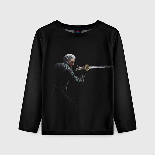 Детский лонгслив Вирджил с катаной / 3D-принт – фото 1