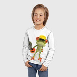 Лонгслив детский Лягушка, цвет: 3D-принт — фото 2