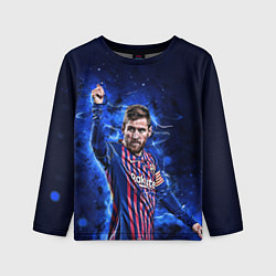 Лонгслив детский Lionel Messi Barcelona 10, цвет: 3D-принт