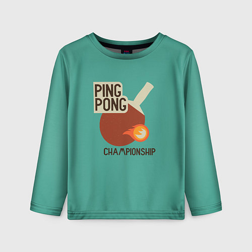Детский лонгслив Ping-pong / 3D-принт – фото 1