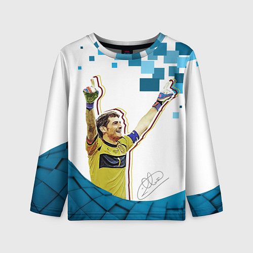 Детский лонгслив Iker Casillas / 3D-принт – фото 1