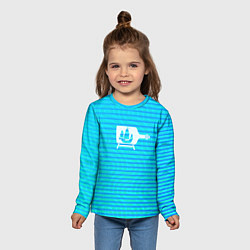 Лонгслив детский Кораблик в бутылке, цвет: 3D-принт — фото 2