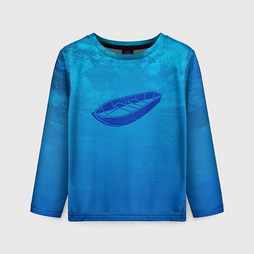 Детский лонгслив Одинокая Лодка / 3D-принт – фото 1