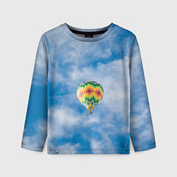 Лонгслив детский Воздушный шар в небе, цвет: 3D-принт