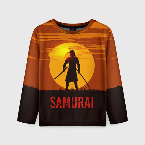 Детский лонгслив САМУРАЙ / 3D-принт – фото 1