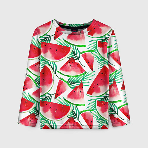 Детский лонгслив Арбузное настроение / 3D-принт – фото 1