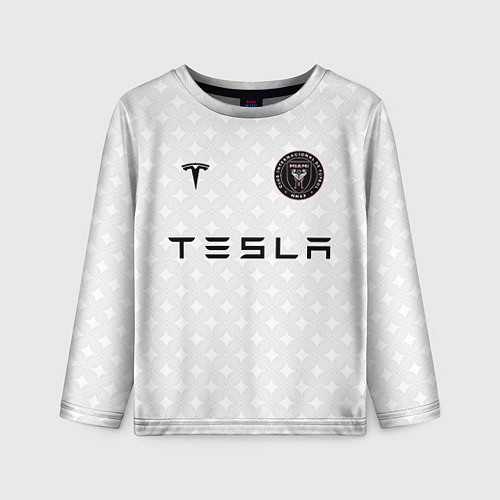 Детский лонгслив INTER MIAMI FC TESLA KIT / 3D-принт – фото 1