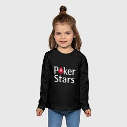 Лонгслив детский Poker Stars, цвет: 3D-принт — фото 2
