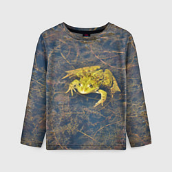 Лонгслив детский Лягушка, цвет: 3D-принт