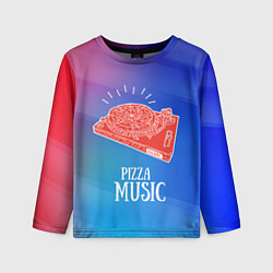 Лонгслив детский PIZZA MUSIC, цвет: 3D-принт