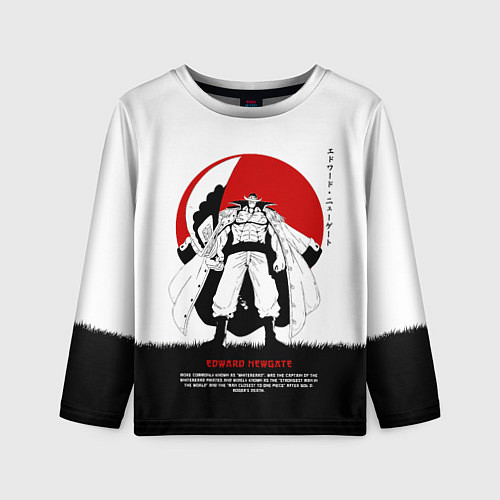 Детский лонгслив Эдвард Ньюгейт One Piece Большой куш / 3D-принт – фото 1