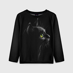 Лонгслив детский Черный кот, цвет: 3D-принт