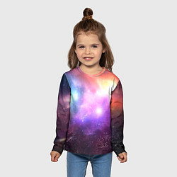 Лонгслив детский Космос, сияние и звезды, цвет: 3D-принт — фото 2