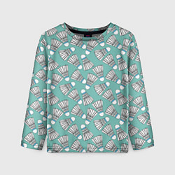 Лонгслив детский Воланы на ментоловом, цвет: 3D-принт