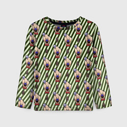 Детский лонгслив ICE SCREAM зеленый паттерн