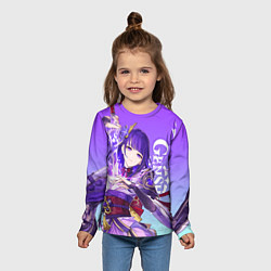 Лонгслив детский Genshin Impact, Сёгун Райдэн, цвет: 3D-принт — фото 2