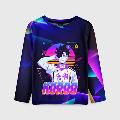 Детский лонгслив КУРОО ТЕЦУРО TETSURO NEON / 3D-принт – фото 1