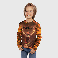 Лонгслив детский Haikyu Волейбол Z, цвет: 3D-принт — фото 2