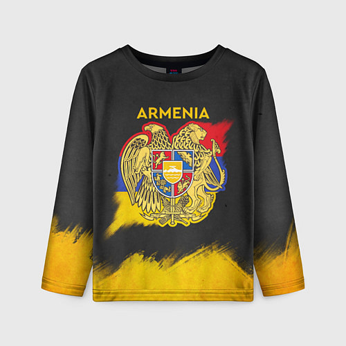 Детский лонгслив Yellow and Black Armenia / 3D-принт – фото 1