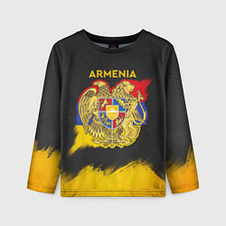 Детский лонгслив Yellow and Black Armenia