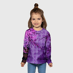 Лонгслив детский Фиолетовый китай, цвет: 3D-принт — фото 2