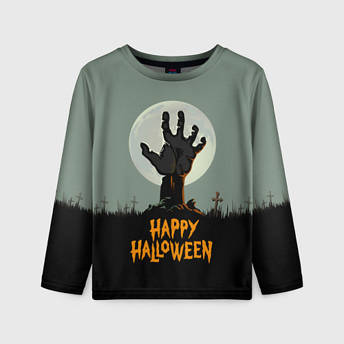 Детский лонгслив Happy Halloween / 3D-принт – фото 1