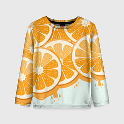 Лонгслив детский АПЕЛЬСИН ORANGE, цвет: 3D-принт