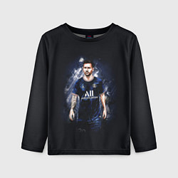 Лонгслив детский Lionel Messi Paris Saint-Germain, цвет: 3D-принт