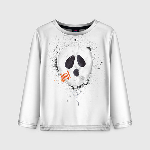 Детский лонгслив Шарик-пугайка / 3D-принт – фото 1