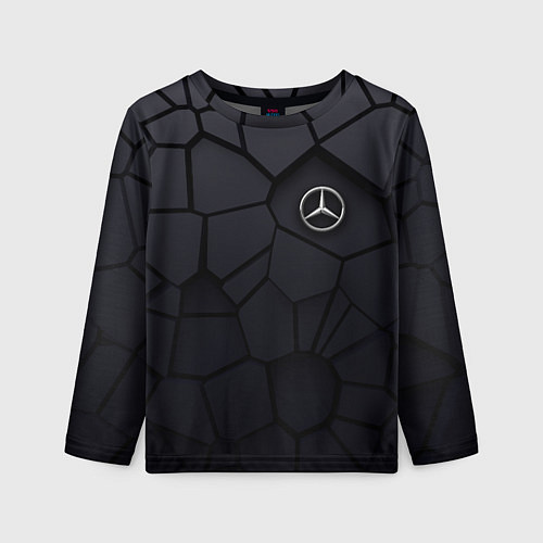 Детский лонгслив Мерседес 3D плиты / 3D-принт – фото 1