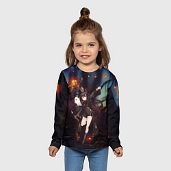 Лонгслив детский Ху Тао Hu Tao, цвет: 3D-принт — фото 2