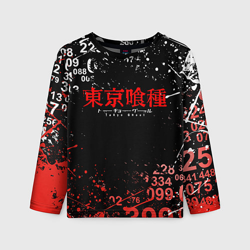 Детский лонгслив TOKYO GHOUL МИНУС 7 ТОКИЙСКИЙ ГУЛЬ 1000-7 / 3D-принт – фото 1