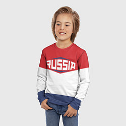 Лонгслив детский Russia, цвет: 3D-принт — фото 2