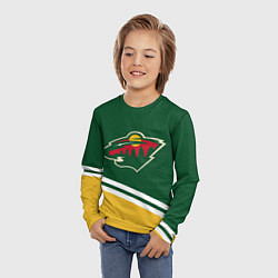 Лонгслив детский Minnesota Wild NHL, цвет: 3D-принт — фото 2