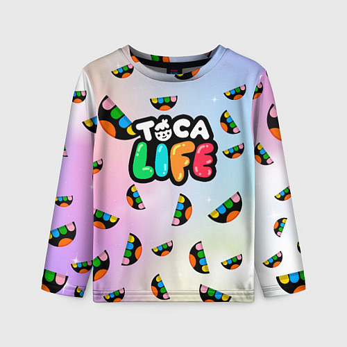Детский лонгслив Toca Life: Smile Logo / 3D-принт – фото 1