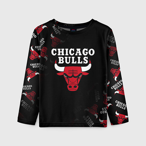 Детский лонгслив ЧИКАГО БУЛЛС БЫКИ CHICAGO BULLS / 3D-принт – фото 1