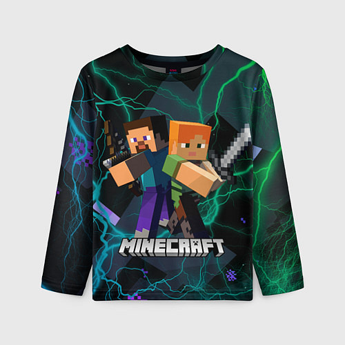 Детский лонгслив Молнии Майнкрафт / 3D-принт – фото 1