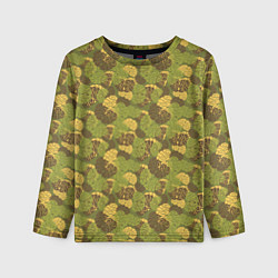 Лонгслив детский Мозги камуфляж, цвет: 3D-принт