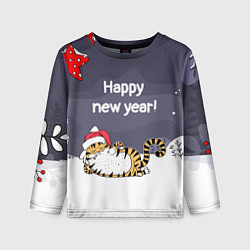Детский лонгслив Happy New Year 2022 Тигр
